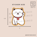 Mini Lucky Cat Die Cut Sticker