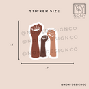 Mini BLM Fist Die Cut Sticker