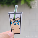 Light Iced Coffee Die Cut Sticker