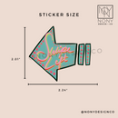 Swipe Left Least Iridescent Holographic Die Cut Sticker