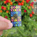 Neon Good Vibes Die Cut Sticker
