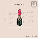Mini Lipstick Die Cut Sticker