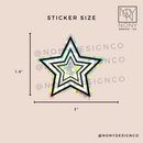 Mini Holographic Star Die Cut Sticker