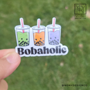 Bobaholic Die Cut Sticker
