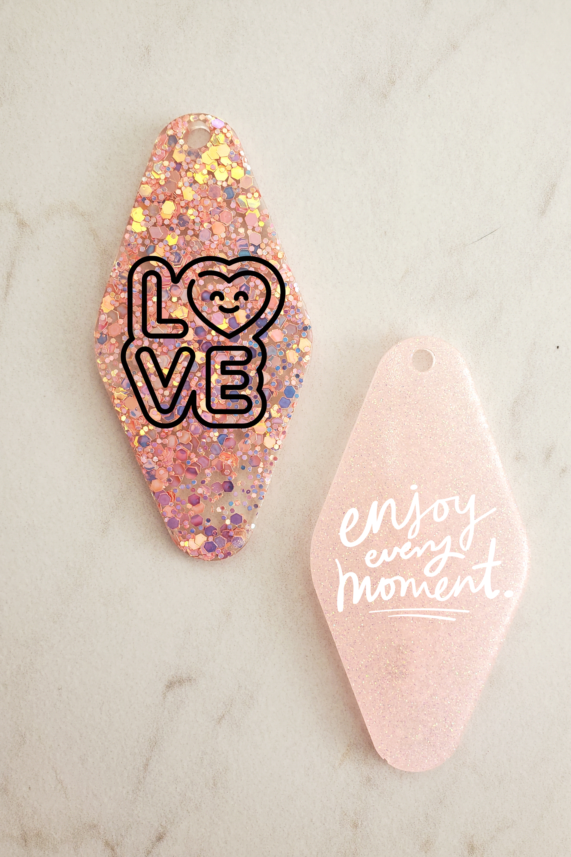 Custom Hotel Key Tag Resin Keychain | Logo Keychain | Personalized Keychain | Initial Keychain