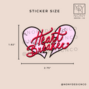 Heart Breaker Iridescent Holographic Die Cut Sticker