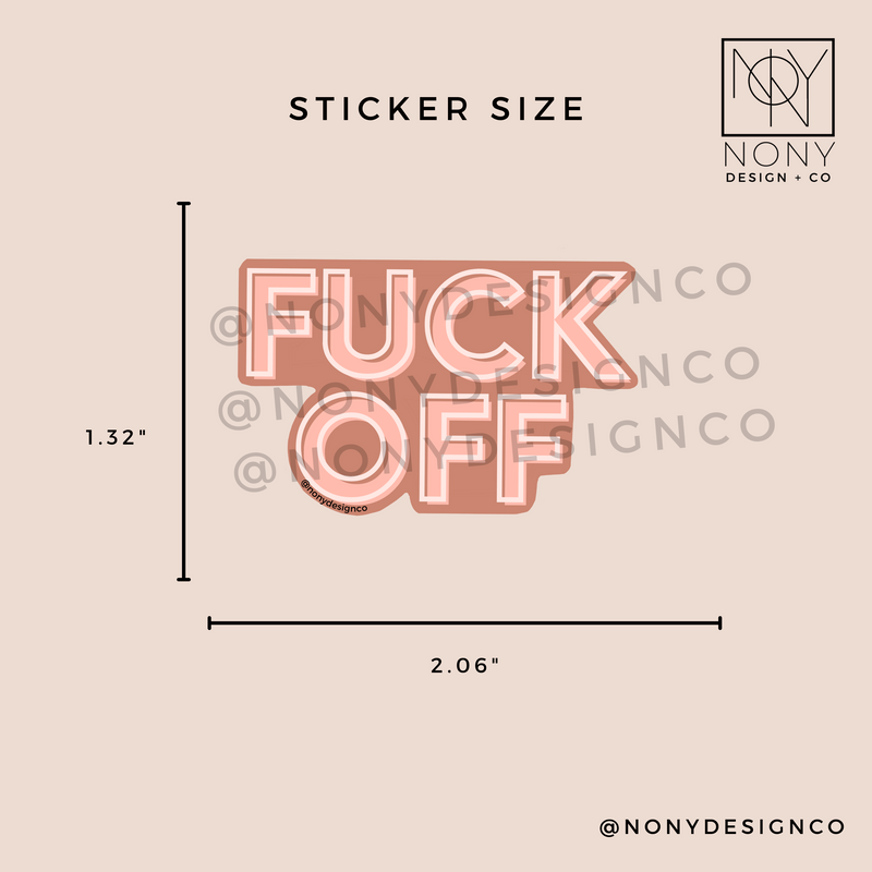 Fk Off Die Cut Sticker