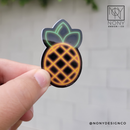 Neon Pineapple Die Cut Sticker
