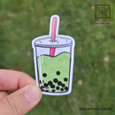 Matcha Boba Tea Die Cut Sticker