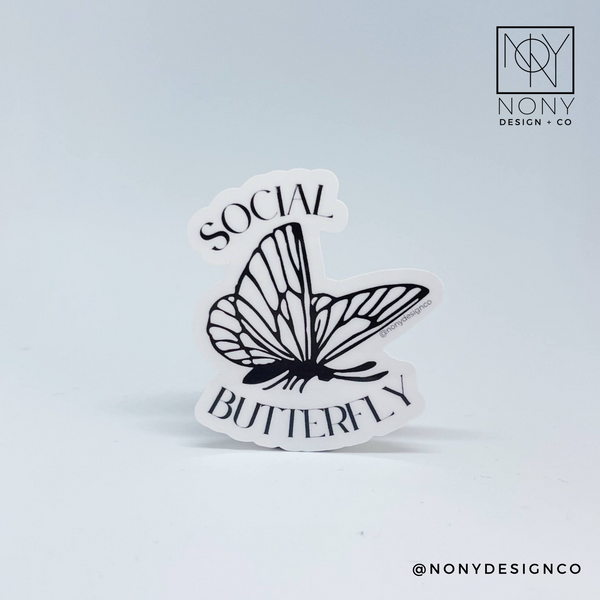 Social Butterfly Sticker