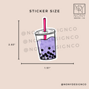 Taro Boba Tea Die Cut Sticker