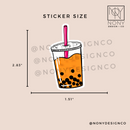 Thai Boba Tea Die Cut Sticker