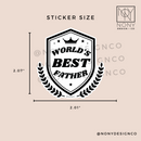 World's Best Father Die Cut Sticker