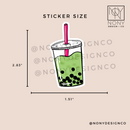 Matcha Boba Tea Die Cut Sticker