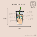 Light Iced Coffee Die Cut Sticker