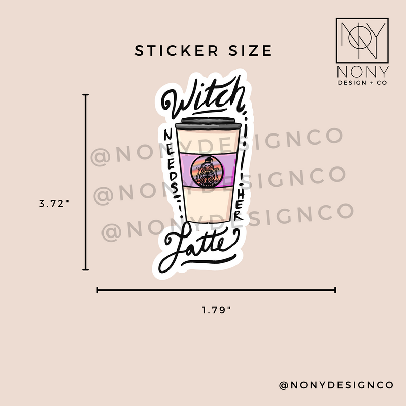 Witch Latte Sticker