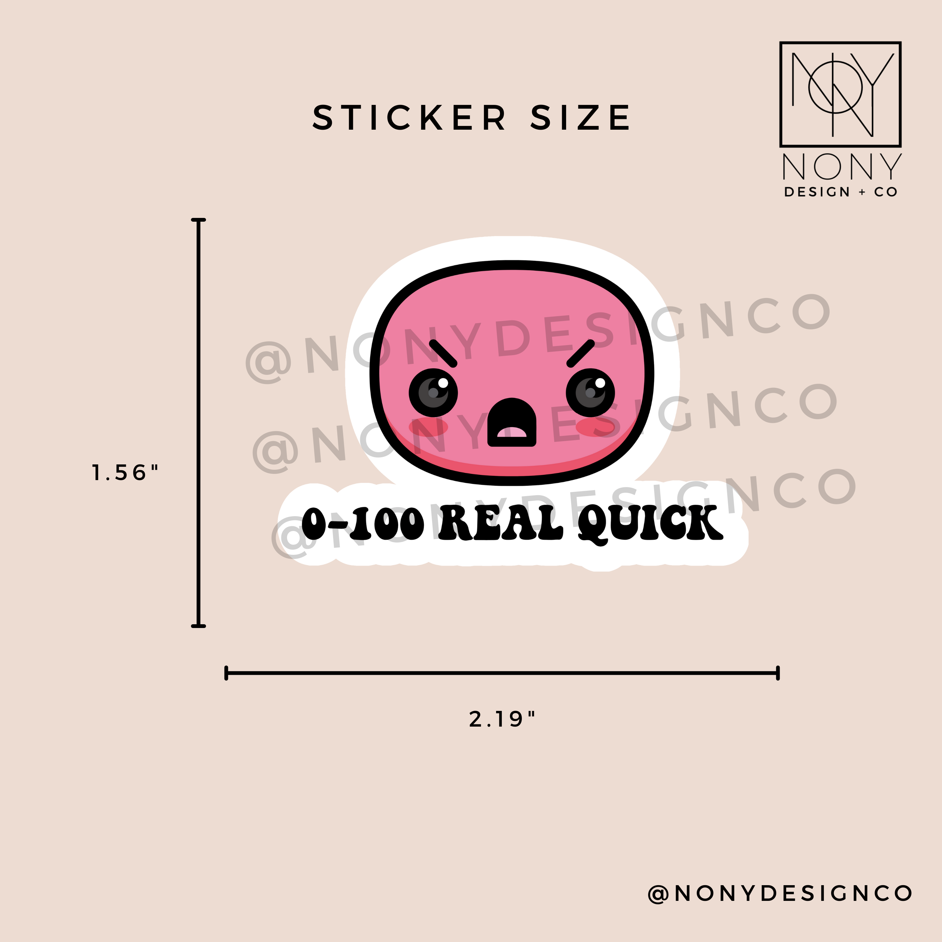 0-100 Real Quick Sticker
