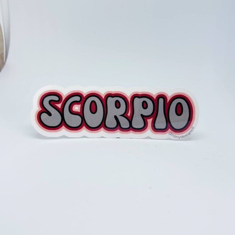 Zodiac Name Sticker