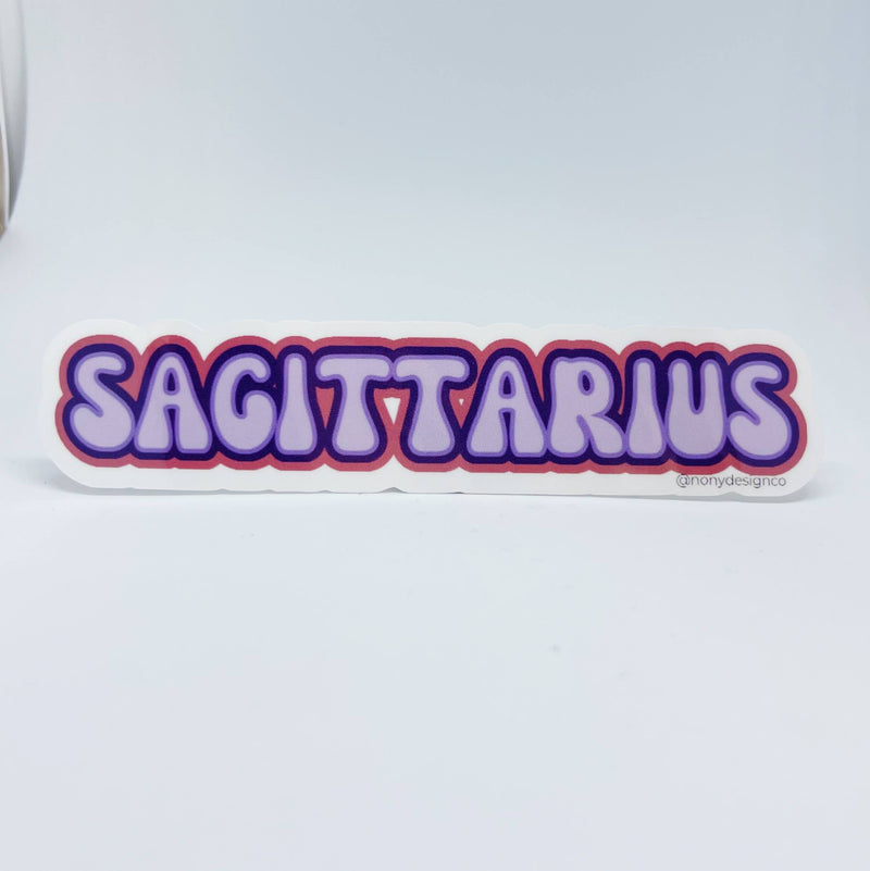 Zodiac Name Sticker