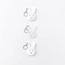 Bad Bunny Rhinestone Resin Keychain - White