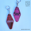 Personalized Retro Keychain | Midcentury Hotel Key Tag | Beep Beep Bitch | Bad Driver | Embrace the Chaos | Tired Moms Club | Good Vibes