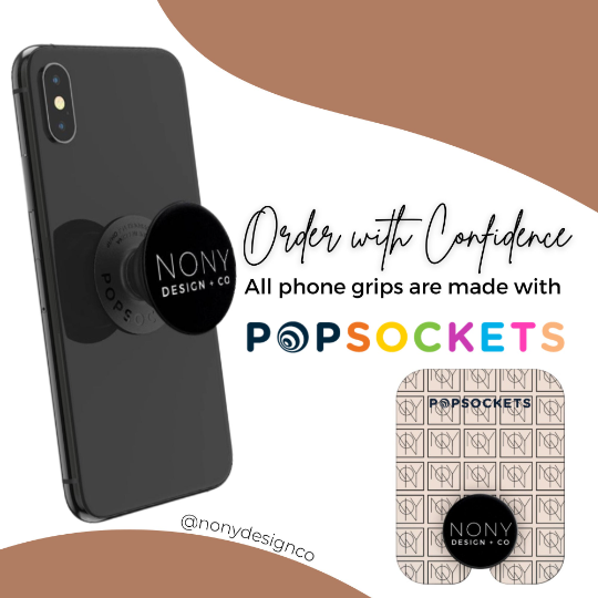 Agate Geode Inspired Resin Phone Grip – Gray