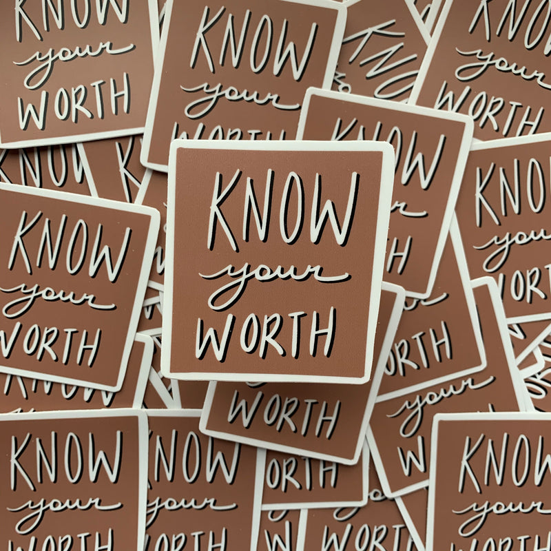 Know Your Worth - Die Cut Sticker