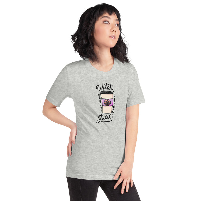 Witch Needs Her Latte Unisex t-shirt