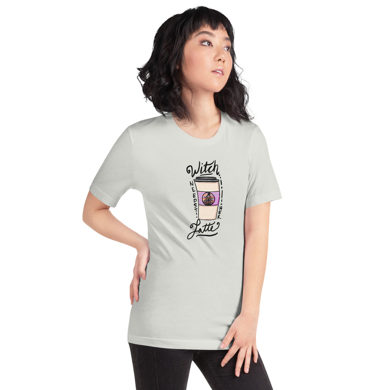 Witch Needs Her Latte Unisex t-shirt
