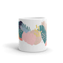 Mod Abstract White glossy mug