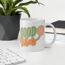 Good Vibes White glossy mug