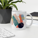 Mod Abstract White glossy mug
